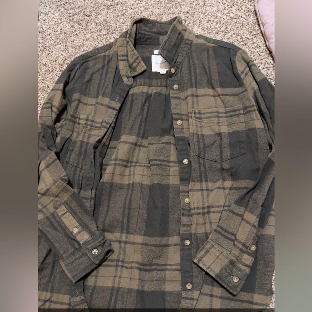 Plaid Button-Up Shirt